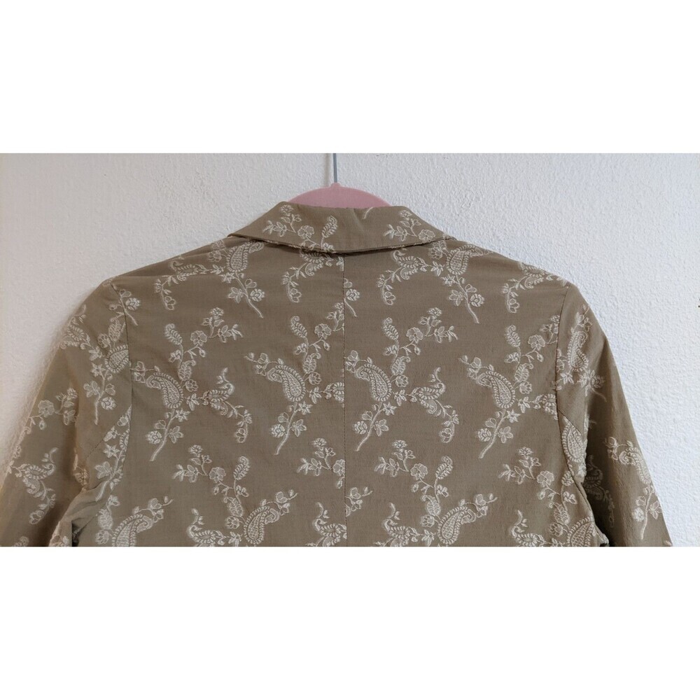 Piazza Sempione Duster Length Embroidered Floral/Paisley Cotton Blend Coat 44/8 - Picture 10 of 15